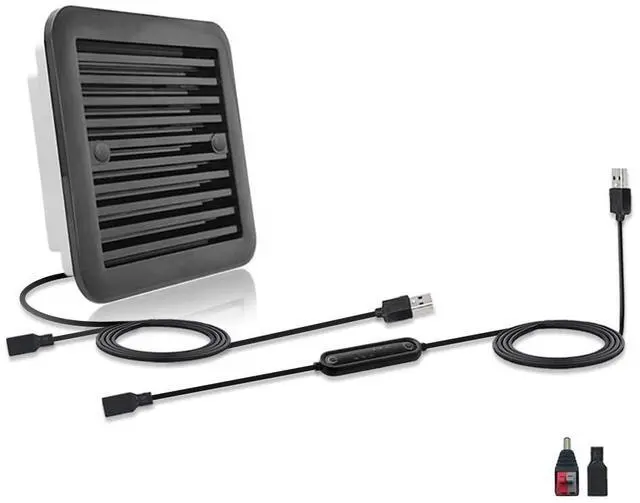 Main image of xiaoqijia 12V RV Refrigerator Ventilation Fan - Ultra Quiet 16dB, 6-Speed with Timer Function, IPX5 Waterproof, Daisy Chain Expandable - Ideal for Enclosed Trailers, Campers, Server Racks, Greenhouses