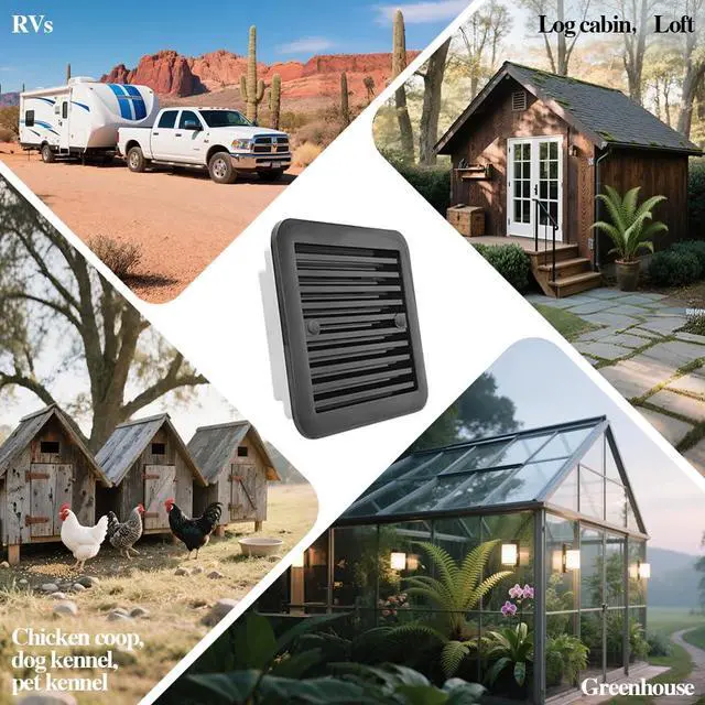 Alt view image 2 of 5 - xiaoqijia 12V RV Refrigerator Ventilation Fan - Ultra Quiet 16dB, 6-Speed with Timer Function, IPX5 Waterproof, Daisy Chain Expandable - Ideal for Enclosed Trailers, Campers, Server Racks, Greenhouses