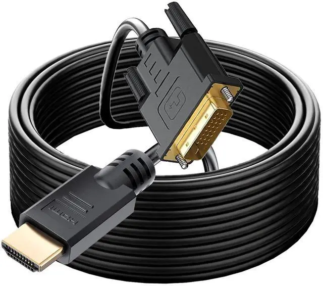Main image of YOTETION Long HDMI A to DVI 40FT Wire Rod, HDMI to DVI Adapter High-Speed Gold-Plated Plug and Play Bi-Directional 1080p, DVI Cable to HDMI Cable for Televison/Monitor/Video Card/Graphics Card