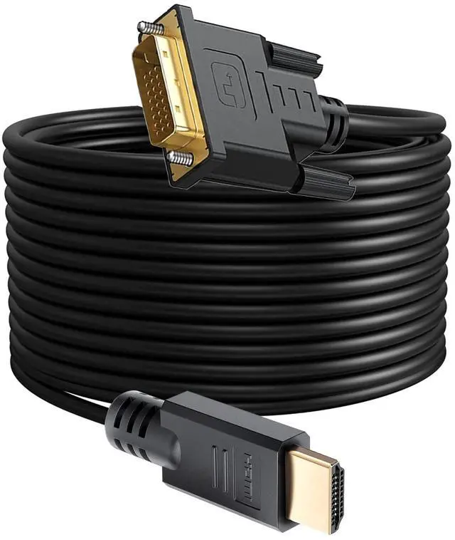 Alt view image 2 of 5 - YOTETION Long HDMI A to DVI 40FT Wire Rod, HDMI to DVI Adapter High-Speed Gold-Plated Plug and Play Bi-Directional 1080p, DVI Cable to HDMI Cable for Televison/Monitor/Video Card/Graphics Card