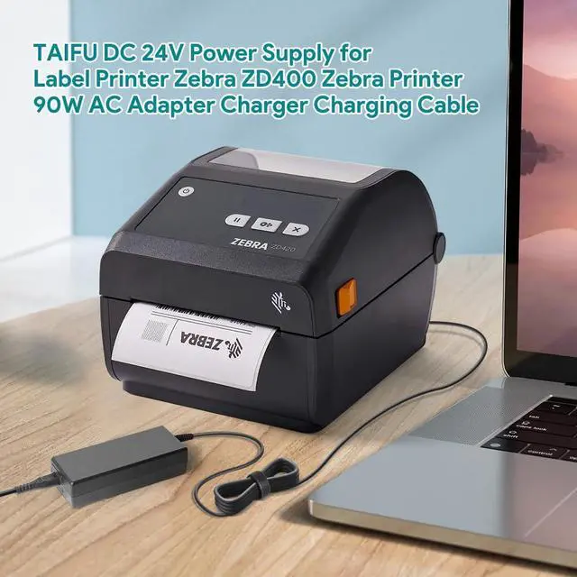 Alt view image 3 of 5 - TAIFU 24V AC Adapter Charger for Zebra Barcode Printer GK420D GK430D GK430T ZD410 ZD420 ZD500 ZD510 ZD620 GX430 GX430D GX430T GX420 GX420d GX420t GT800 GT820 HC100 FSP100RDB Power Supply Cord