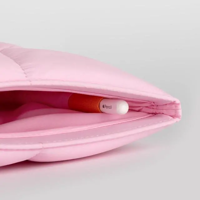 Alt view image 3 of 5 - Comfyable Puffy Tablet Sleeve 7-8 Inch Compatible for iPad mini 7 2024 A17 Pro, Mini 6 2021 A15, Quilted Puffer Tablet Carrying Case for Women Men, Candy Pink