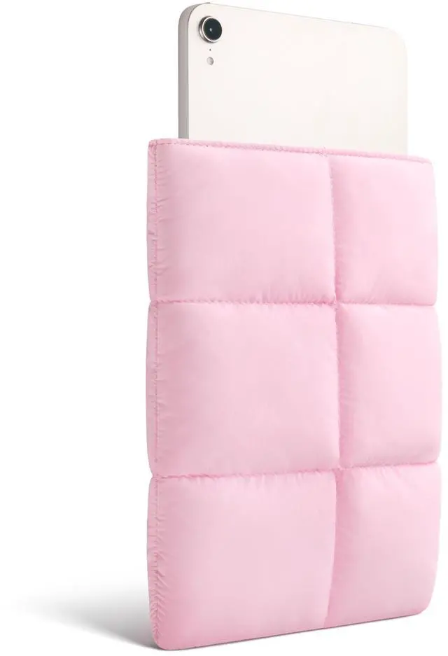 Alt view image 2 of 5 - Comfyable Puffy Tablet Sleeve 7-8 Inch Compatible for iPad mini 7 2024 A17 Pro, Mini 6 2021 A15, Quilted Puffer Tablet Carrying Case for Women Men, Candy Pink