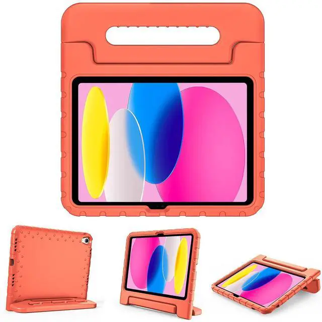 Main image of ProCase Kids Case for iPad A16 11th Generation 2025/iPad 10th Generation 2022 with Pencil Holder, iPad 11/10 Case Shockproof Lightweight Cover with Stand Convertible Handle for Children -Orange