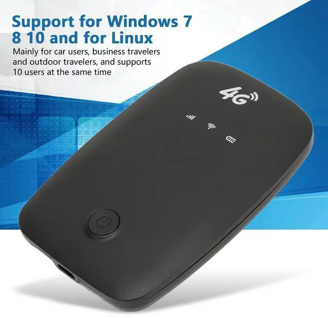 Alt view image 4 of 5 - 4G Mobile WiFi Hotspot, Portable Wireless Router with SIM Card Slot 150Mbps Download Speed for Travel Business Home Use Compatible with Multiple Devices