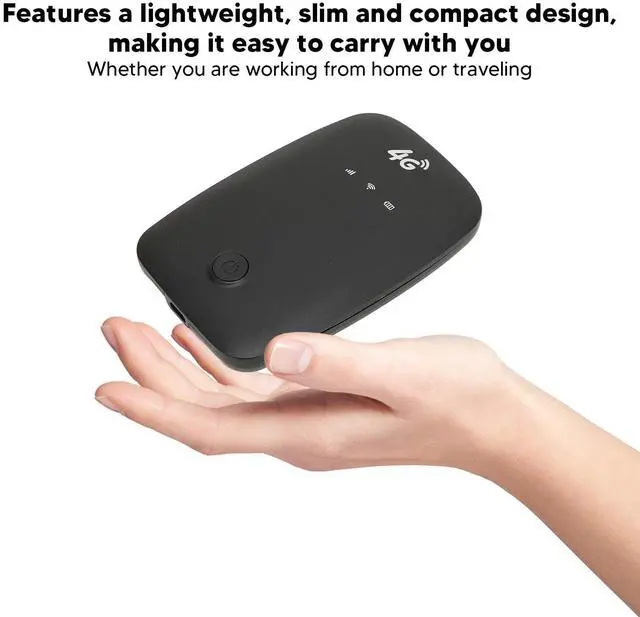 Alt view image 5 of 5 - 4G Mobile WiFi Hotspot, Portable Wireless Router with SIM Card Slot 150Mbps Download Speed for Travel Business Home Use Compatible with Multiple Devices