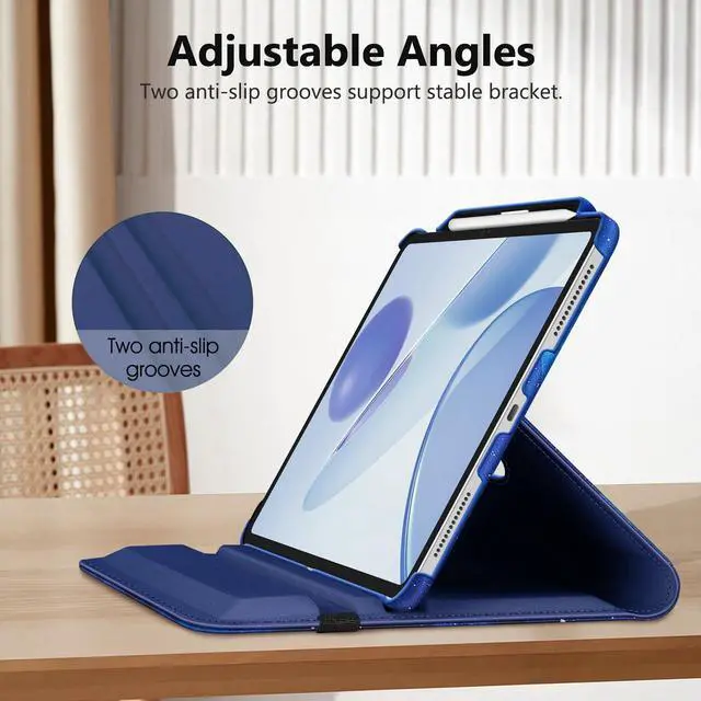 Alt view image 5 of 5 - Fintie Rotating Case for iPad Pro 13-inch (M4) 2024 with Pencil Holder - 360 Degree Swiveling Protective Stand Cover with Auto Wake/Sleep, Starry Sky