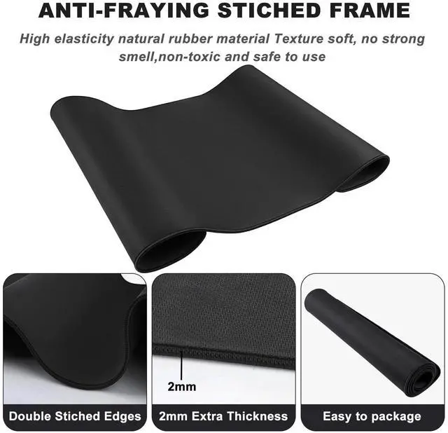 Alt view image 3 of 5 - 2 Pack Large Mouse Pad,Desk Mat Large Office Desk Pad Gaming Mouse Pad, Mousepad with Non-Slip Waterproof Rubber Base for PC Laptop Desk Home Office