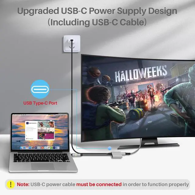 Alt view image 4 of 5 - DisplayPort to HDMI and DisplayPort Adapter (Dual 4K@60Hz), DP Splitter 1 in 2 Out Extended Display MST 1 DP Male to HDMI Female & DP Female for Dual Monitors, DP Splitter Hub for PC, Graphics Card