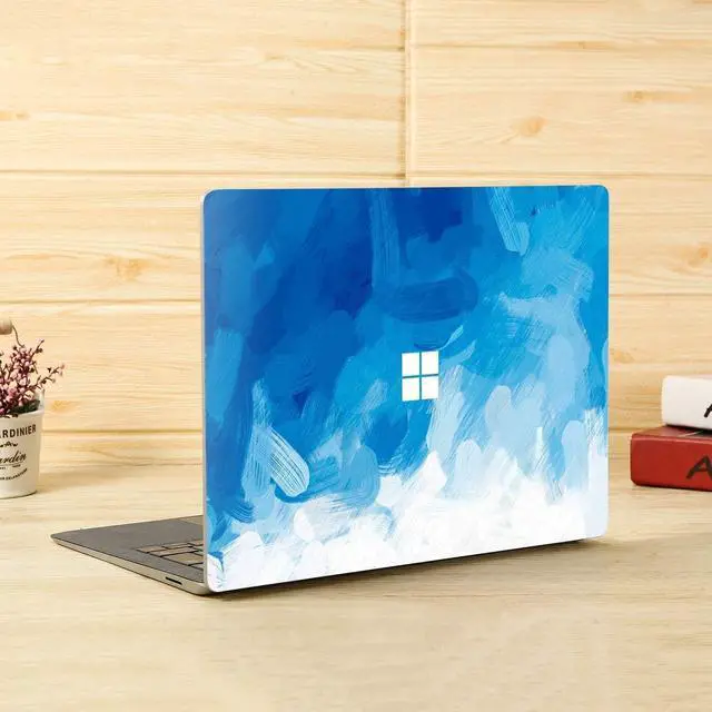 Alt view image 5 of 5 - Digi-Tatoo Cover Skin Decal Sticker for 2023 Microsoft Surface Laptop Go 3/ Laptop Go 2/ Laptop Go 12.4", Easy Apply, Anti-Scratch, Residue Free Vinyl Skin [Blue Paint]