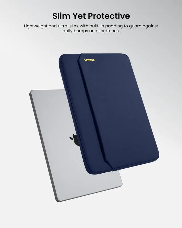 Alt view image 2 of 5 - tomtoc Slim Laptop Sleeve for 14-inch MacBook Pro M4/M3/M2/M1 Pro/Max 2024-2021, Water-Resistant Protective Case for 13.8 Inch Surface Laptop AI PC, Accessory Bag