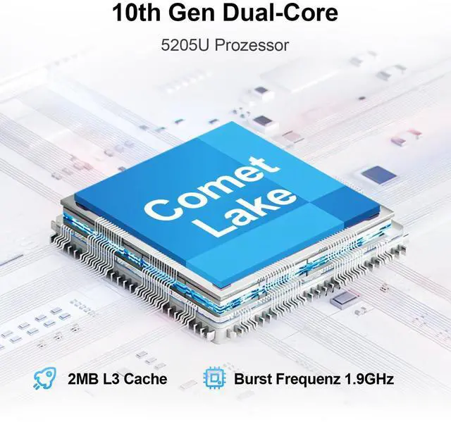 Alt view image 2 of 5 - 15.6 Inch Laptop with Office 365, 4GB RAM, 128GB Storage Expandable 1TB, 5205U Processor, HD Display, Windows 11 Laptops Computer, Wi-Fi 5, BT4.2, Numpad, Type-C, for Business and Students.