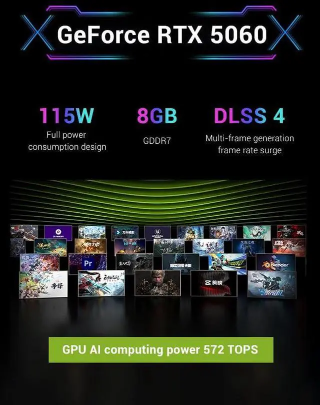 Alt view image 4 of 5 - FIREBAT Laptop Computer, RTX 5060, 16in WQXGA 2560x1600 180Hz 500nits, Intel Core 13500HX CPU, Backlit, 1TB PCIe Gen4 SSD, 16GB DDR5 RAM, Notebook Gaming Laptop Gamer PCMECHREVO KuangshiX