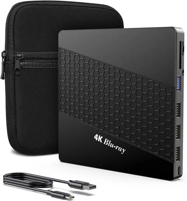 Main image of XRTFORE External 4k Blu Ray Drive for Pc,Portable 4k UHD Blu Ray Player,SD/TF Port with Carry Case, US8 3.0 HD Blu-Ray Player,DVD+/-RW External Optical Drive for MacBook Pro Windows Laptop