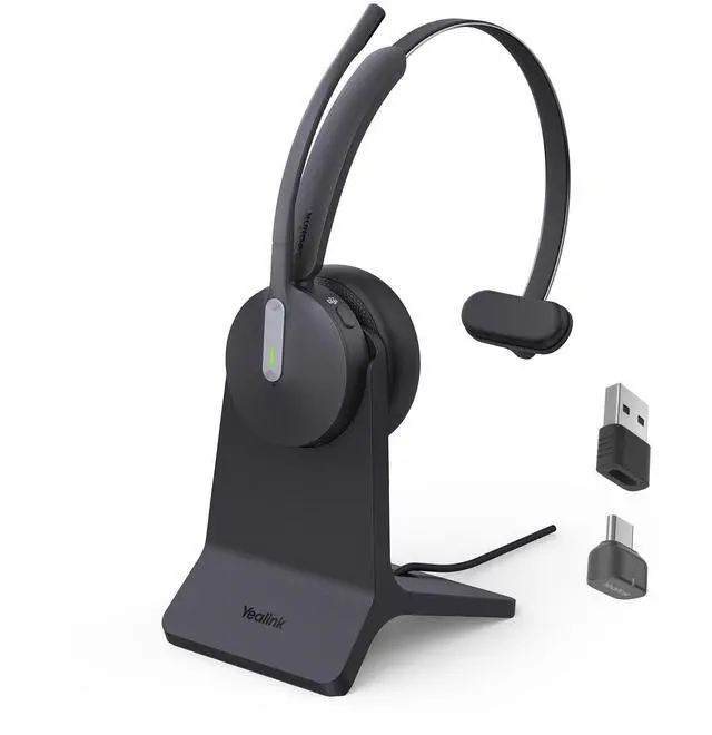 Main image of Yealink BH70 with Stand Wireless Bluetooth Headset with Microphone for Work, up to 35h Talking Battery Life, 3 Noise Cancellation Mics, Teams Certified, 90min Fast Charging, NO Power Adapter Needed