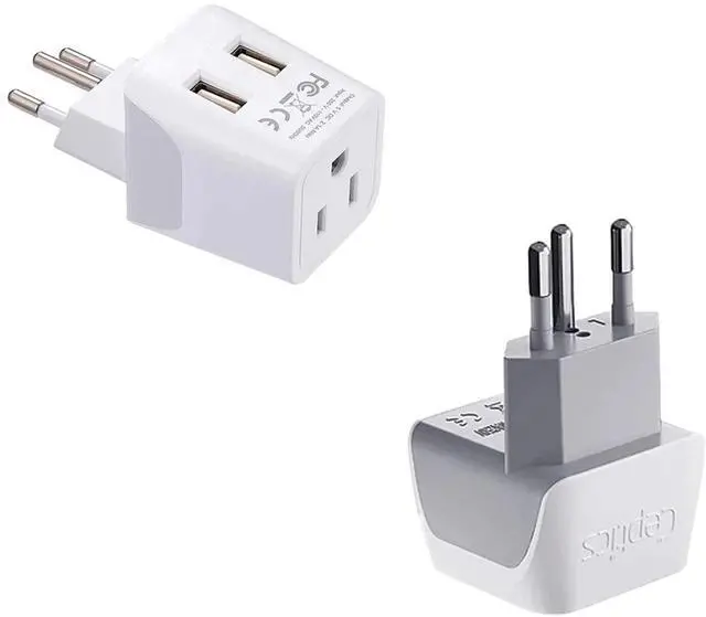 Main image of Swiss Travel Adapter Bundle by Ceptics - Type J - Charge Multiple Devices at Once - USA to Switzerland, Liechtenstein, Rwanda - Multipack - for Your Cell Phones, Tablets, iPhone, Camera