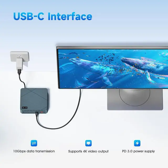 Alt view image 4 of 5 - wo-we H5 Mini PC, Twin Lake N150 (Upgraded N100) Desktop Computer, 16GB DDR4 RAM 512GB PCIe SSD, Graphics 4K Triple Display Dual HDMI 2.0/USB-C, 2.5GbE RJ45 WiFi5/BT5.0,