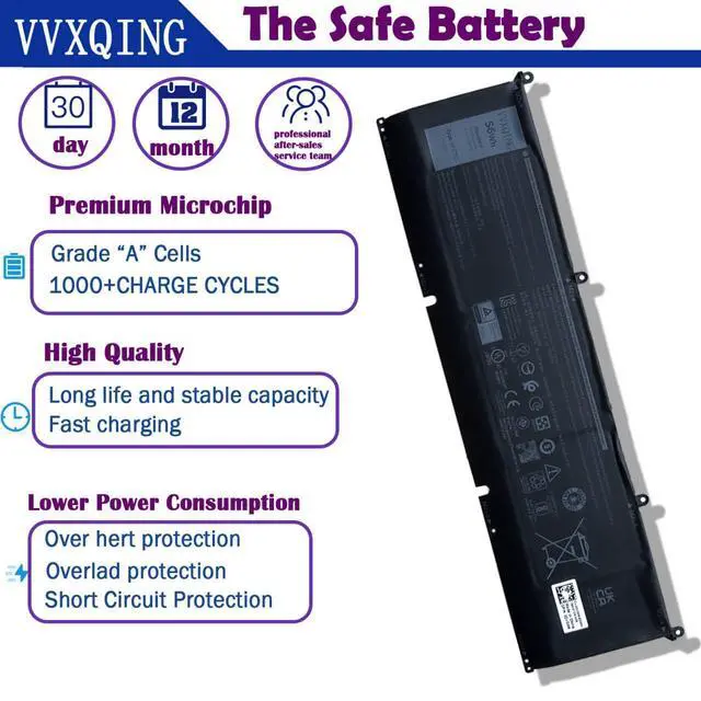 Alt view image 3 of 5 - 8FCTC 56Wh Battery for Dell Alienware M15 R3 R4 R5 R6 R7 M17 R3 R4 Precision 5550 5560 5570 XPS 15 9500 9510 9520 G15 5510 5520 Inspiron 7510 5620 7610 Vostro 7510 7620 5379 7375 - [56Wh/11.4v]