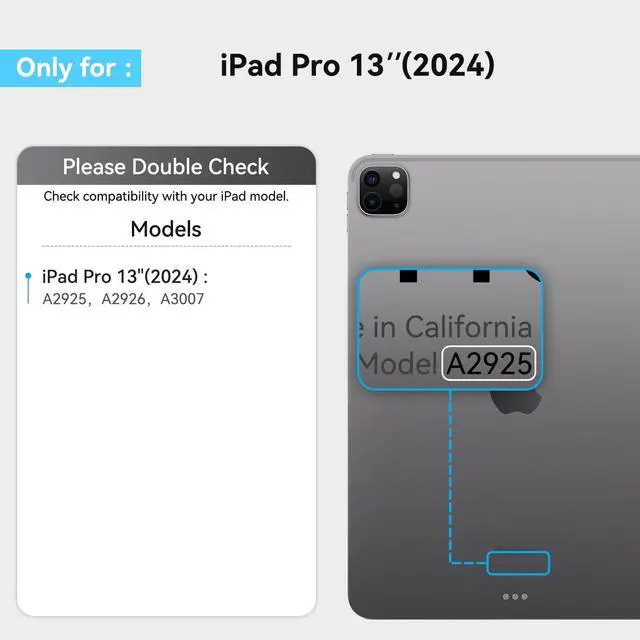 Alt view image 2 of 5 - Uminy Keyboard Case for 2024 iPad Pro 13-inch (M4), 360° Rotating Transparent Case with Wireless Keyboard, 7-Color Backlight, Multi-Touch Trackpad, with Pen Holder, White