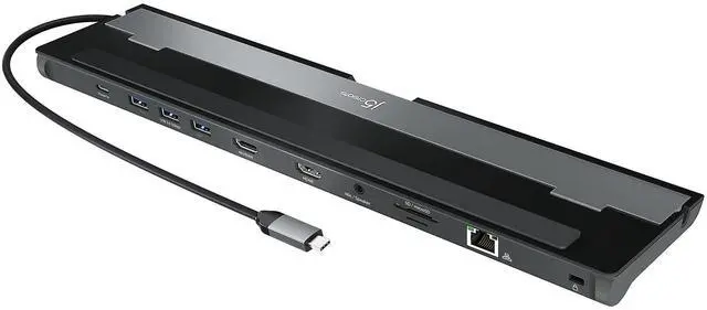 Alt view image 3 of 5 - J5create JCD542 USB-C to Dual HDMI Docking Station USB-C to Dual HDMI,USB3.0x3, RJ45, SD/MicroSD card reader, USB-C PD 100W power pass-through