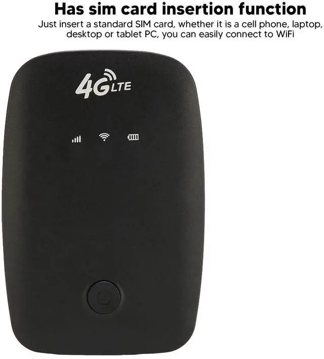 Alt view image 2 of 5 - KIMISS Hotspot Device, Portable 4G Mobile Hotspot with Micro Card Slot and 2100mAh Battery, Ideal for Car Users and Business Travelers