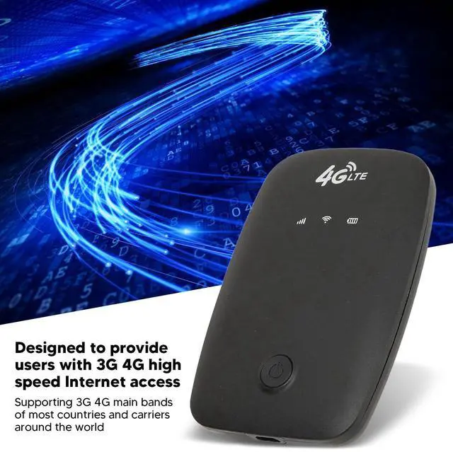 Alt view image 3 of 5 - KIMISS Hotspot Device, Portable 4G Mobile Hotspot with Micro Card Slot and 2100mAh Battery, Ideal for Car Users and Business Travelers