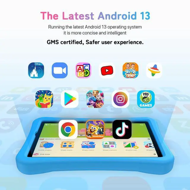 Alt view image 5 of 5 - UMIDIGI Kids Tablet, G1 Tab Android for Kids, 10.1", 4+4G+64G up to 1TB, WiFi 6, 8MP+8MP Dual Camera, Quad-Core, 6000mAh, BT5.0, TÜV Eye Bluelight Tablet Android, Parental Control