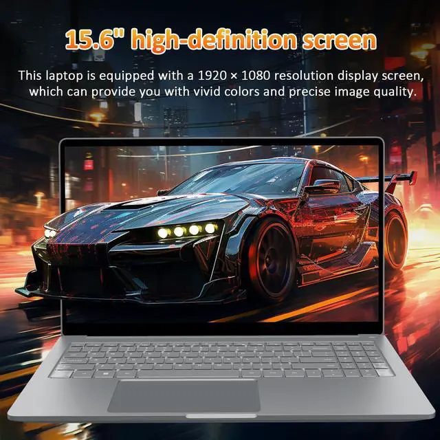 Alt view image 4 of 5 - Auusda 2025 15.6" IPS Gaming Laptop  Ryzen 9 6900HX 8-Core 32GB RAM 2TB SSD,(Up to 4.9GHz, Beats i7-12700H), 100W Type-C, Numpad, Backlit Keyboard, USB 3.0×3, HDMI, Win11 Pro, 2-Year Warranty