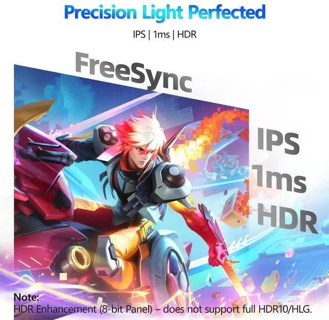 Alt view image 5 of 5 - Veout V1Pro 16-inch 2.5K 144Hz Portable Gaming Monitor in 4 Colors (Black/Silver/Pink/Blue), IPS with FreeSync, USB-C & Mini HDMI for Laptop/Mac/PS5/Xbox/Switch - Travel Second Screen