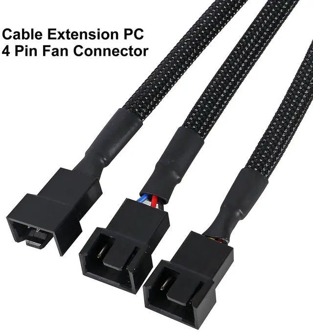 Alt view image 4 of 5 - UMLIFE 6-Pack 12Inches 3 Way 4 Pin PWM Fan Splitter Cable PC Fan Extension Cable, PWM Fan Extension Cable, for Computer ATX Case 4-Pin/3-Pin Cooling Fan Cable