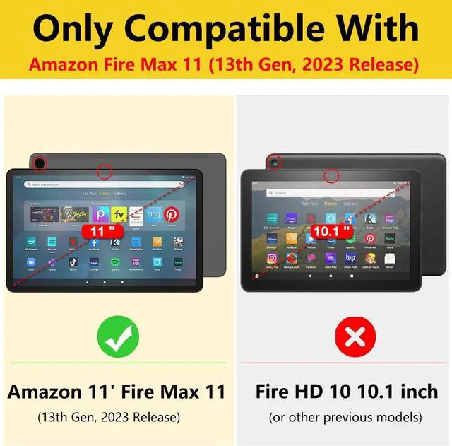 Alt view image 2 of 5 - Keyboard Case for Amazon Fire Max 11 inch (13th Generation,2023 Release), 7 Color Backlight Detachable Bluetooth Keyboard Cover with Stylus Pen Holder for Kindle Fire Max 11 Tablet