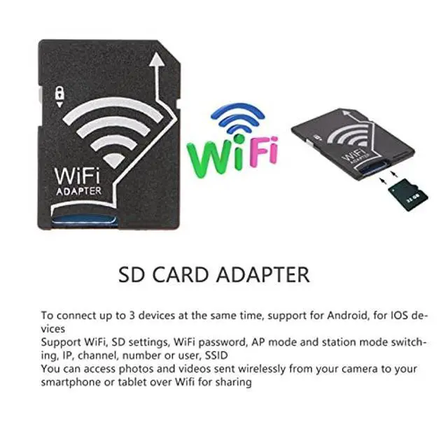 Alt view image 3 of 5 - TF to SD Card Adapter, Connect Up to 3 Devices, Memory Card Adapter for SDHC TF to SD Card, SD Adapter for Phone Tablet