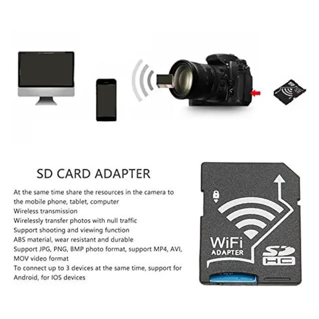 Alt view image 4 of 5 - TF to SD Card Adapter, Connect Up to 3 Devices, Memory Card Adapter for SDHC TF to SD Card, SD Adapter for Phone Tablet