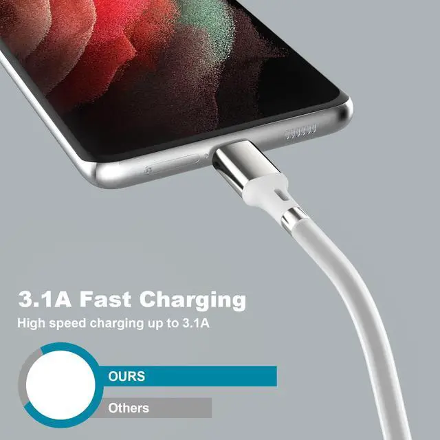 Alt view image 4 of 5 - KINFERTE for USB C to USB C Magnetic Charging Cable (6ft 2pack) Tangle-Free Surrounded Magnets Easy Storage Handling Fast Charger Cord for Phone 15/Plus/pro/promax and Android Devices
