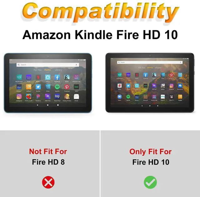 Alt view image 2 of 5 - Case for Amazon Fire HD 10 Tablet 10.1" (Compatible with 7th and 9th Generations, 2017 and 2019 Releases),Slim Lightweight Smart Shell Stand Cover with Auto Wake/Sleep,Purple African Woman