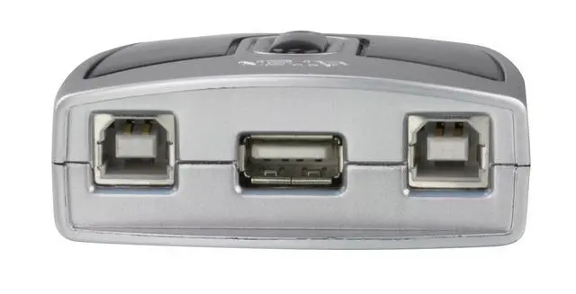 Alt view image 2 of 5 - ATEN US221A 2-Port USB 2.0 Peripheral Switch, Includes 1x USB Type-A to USB Type-B Cable (1.8m)