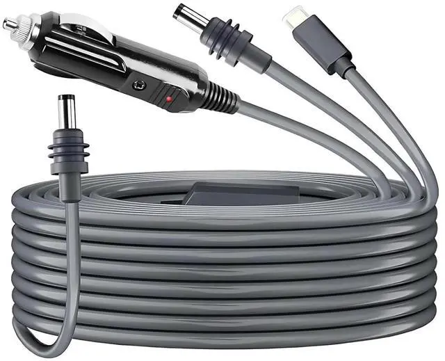 Main image of Starlink Mini 3 in 1 DC Power Cable 16.4FT, 12-24V DC Male to USB Type-C Car Cigarette Cable, 100W Jack Cord Charging Adapter for Starlink Mini, Plug and Play