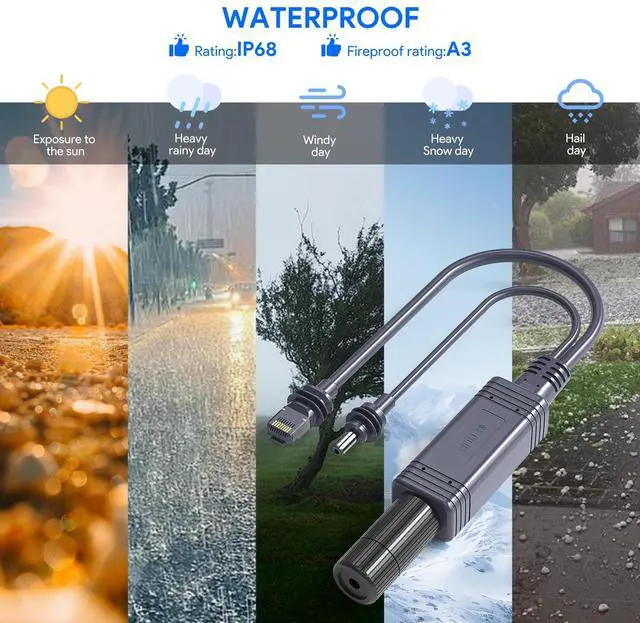 Alt view image 3 of 5 - XLTTYWL Starlink Mini Poe Injector, 150W 2 in 1 GigE Passive & ESD Protection Star Link 12v Conversion Kit with StarLink DC&RJ45 Adapter Splitter DC 9-36V/150W for Starlink Mini Dishy
