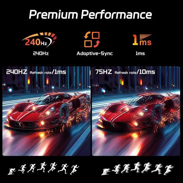 Alt view image 3 of 5 - 27 Inch Touch Screen Monitor 2K 240Hz QHD 2560x1440 IPS Computer Monitor, HDMI & Type C & USB & DisplayPorts, 10-Point Multi Touch PC Display for Business & Gaming, Frameless, 240Hz, VESA