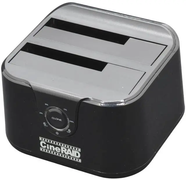 Main image of Dual Bay Hard Drive Docking Station USB 3.2 Gen 1 for 2.5"/3.5" SATA I/II/III HDD/SSD - One-Touch Clone, Up to 10TB, Mirror Failed Riad Drives - UASP Support (Type-C)