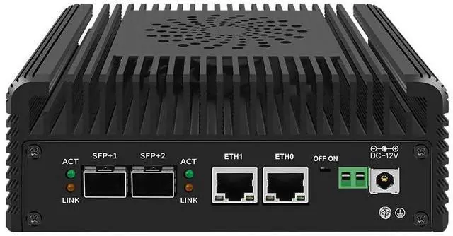 Main image of CWWK Mini PC N100 Firewall Hardware 2 x 10GbE SFP+, 2 x i226V 2.5GbE LAN OPNsense Appliance,AES-NI, 2HD, TypeC, TF Card Slot, M.2 WiFi Slot,NO RAM NO SSD