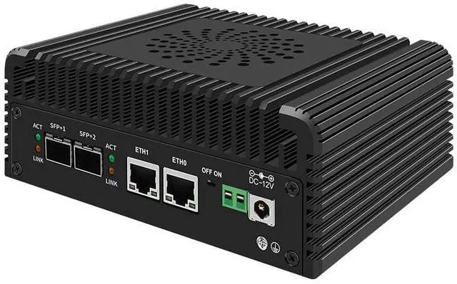 Alt view image 2 of 5 - CWWK Mini PC N100 Firewall Hardware 2 x 10GbE SFP+, 2 x i226V 2.5GbE LAN OPNsense Appliance,AES-NI, 2HD, TypeC, TF Card Slot, M.2 WiFi Slot,NO RAM NO SSD