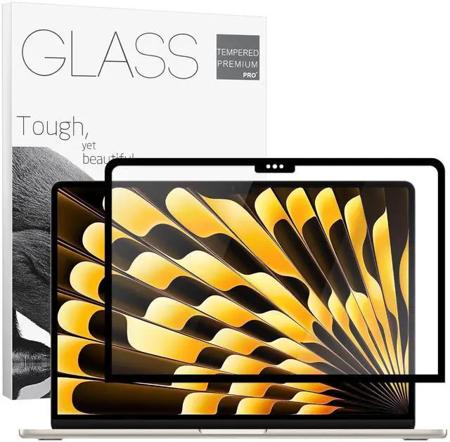 Main image of XinWoTuo Tempered Glass Laptop Screen Protector for Macbook Air 15.3 M2 2023, 9H Hardness, Bubble Free, Anti-Scratch, Anti-Fingerprint