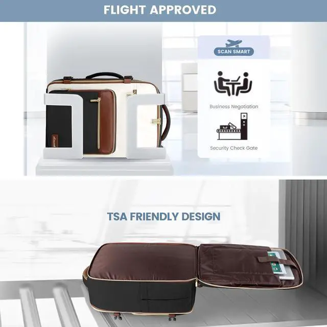 Alt view image 5 of 5 - LOVEVOOK Travel Backpack For Women,50L Carry On Backpack Flight Approved,TSA Personal Item Travel Bag Fits 18 Inch Laptop,Business Weekender Overnight Daypack with Toiletry Bag and Cubes