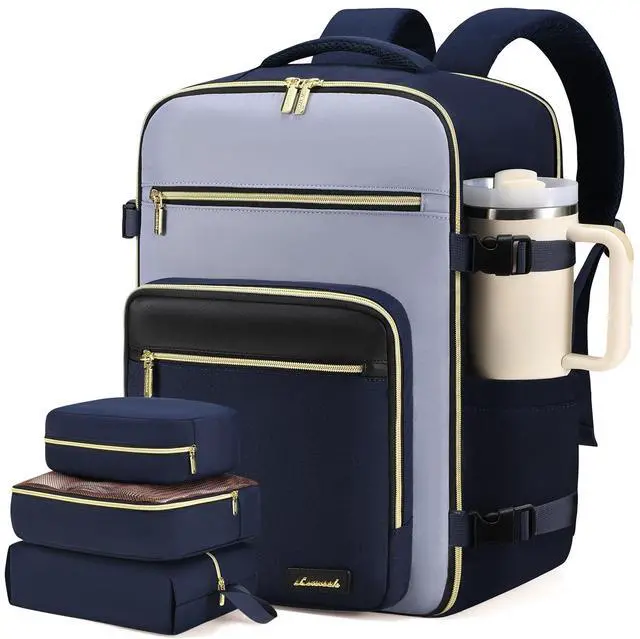 Main image of LOVEVOOK Travel Backpack For Women,50L Carry On Backpack Flight Approved,TSA Personal Item Travel Bag Fits 18 Inch Laptop,Business Weekender Overnight Daypack with Toiletry Bag and Cubes