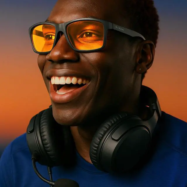 Alt view image 3 of 5 - Titan Gaming Glasses, Anti Blue Light Glasses Men, UV400 Protection Blue Light Blocking Glasses for Computer Eye Strain