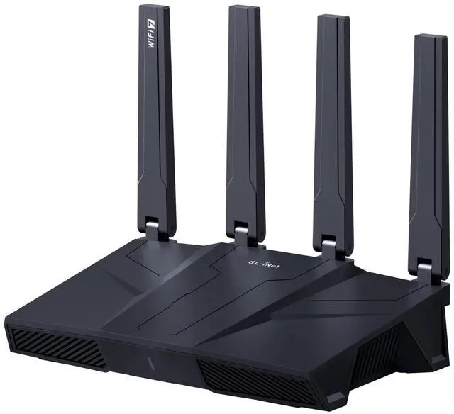 Main image of GL.iNet GL-BE9300 (Flint 3) Tri-Band WiFi 7 Router, High-Speed 6GHz Gaming WiFi Router for Wireless Internet, Long Range, 5 x 2.5G VPN Routers for Fiber Optic Modem, Computer Routers, Home & Business