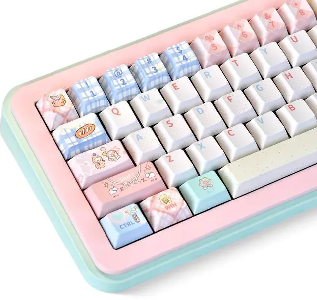 Main image of GMKWTL XVX PBT Keycaps 75 Percent, 157 Keys Cute Dye-Sub Keycap Set, Cherry Profile Keyboard Keycaps with Custom Transparent Key caps Compatible with Most ANSI Layout MX Switches Mechanical Keyboard