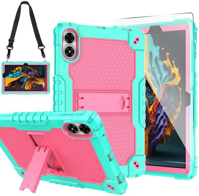 Main image of Doemoil case for UMIDIGI G3 Tab Ultra,UMIDIGI G2 Tab,UMIDIGI G1Tab Case, Built in Stand with Screen Protector for UMIDIGI G3 Tab Ultra,G3 Tab/ G2 Tab/G1 tab 10.1" Tablet (Green/Pink/1 PC)