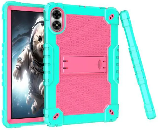 Alt view image 2 of 5 - Doemoil case for UMIDIGI G3 Tab Ultra,UMIDIGI G2 Tab,UMIDIGI G1Tab Case, Built in Stand with Screen Protector for UMIDIGI G3 Tab Ultra,G3 Tab/ G2 Tab/G1 tab 10.1" Tablet (Green/Pink/1 PC)